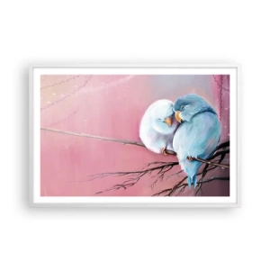 Póster en marco blanco - Qué añadir aquí... - 91x61 cm