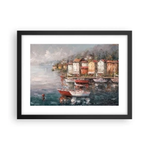 Póster en marco negro - Un refugio romántico - 40x30 cm