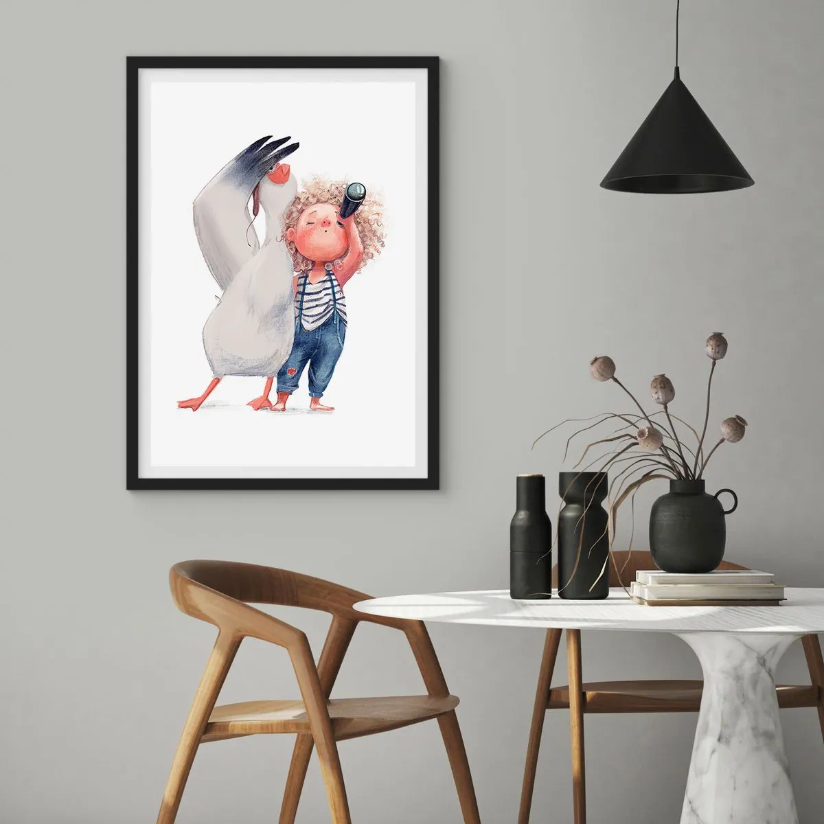 Póster en marco negro - Un plan para un gran viaje - 61x91 cm