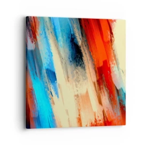 Cuadro sobre lienzo - Impresión de Imagen - Una cascada de colores - 40x40 cm