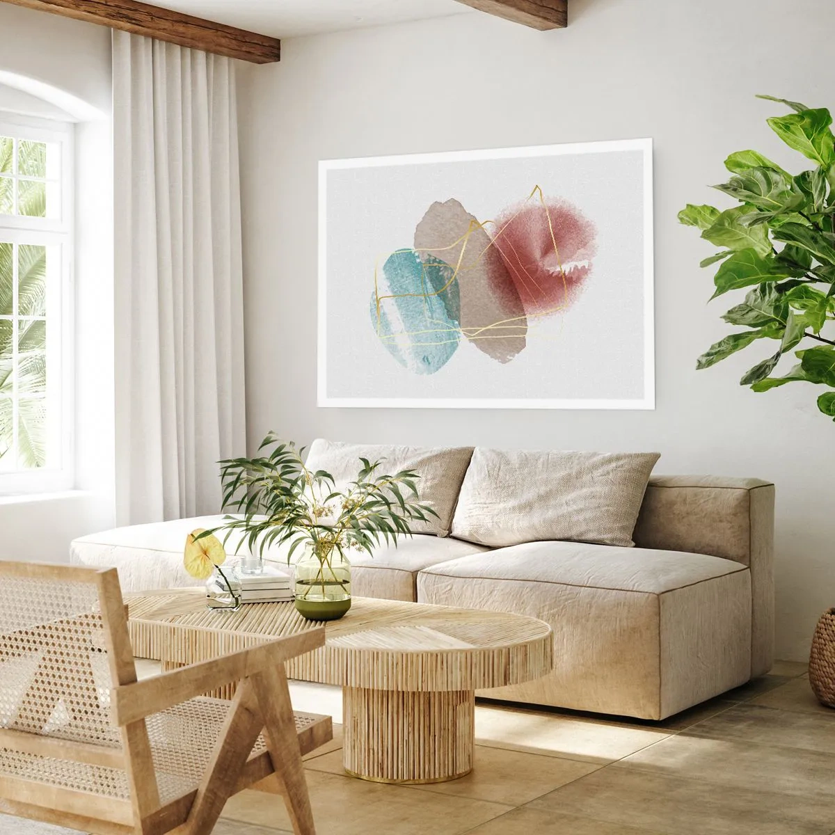 Póster - Abstracción coral del espacio - 91x61 cm