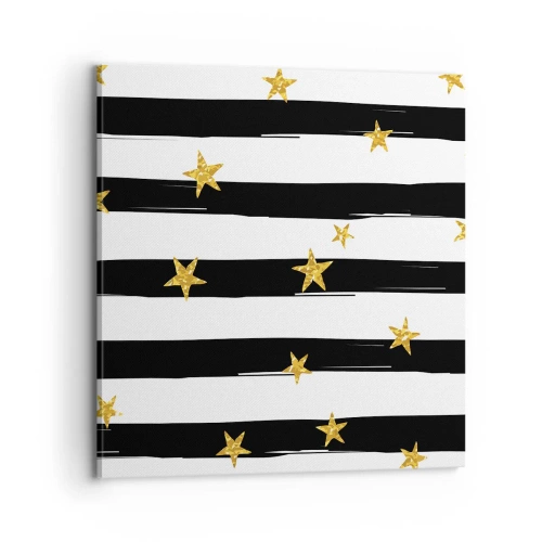 Cuadro sobre lienzo - Impresión de Imagen - Todos hemos nacido bajo una estrella de la suerte - 70x70 cm