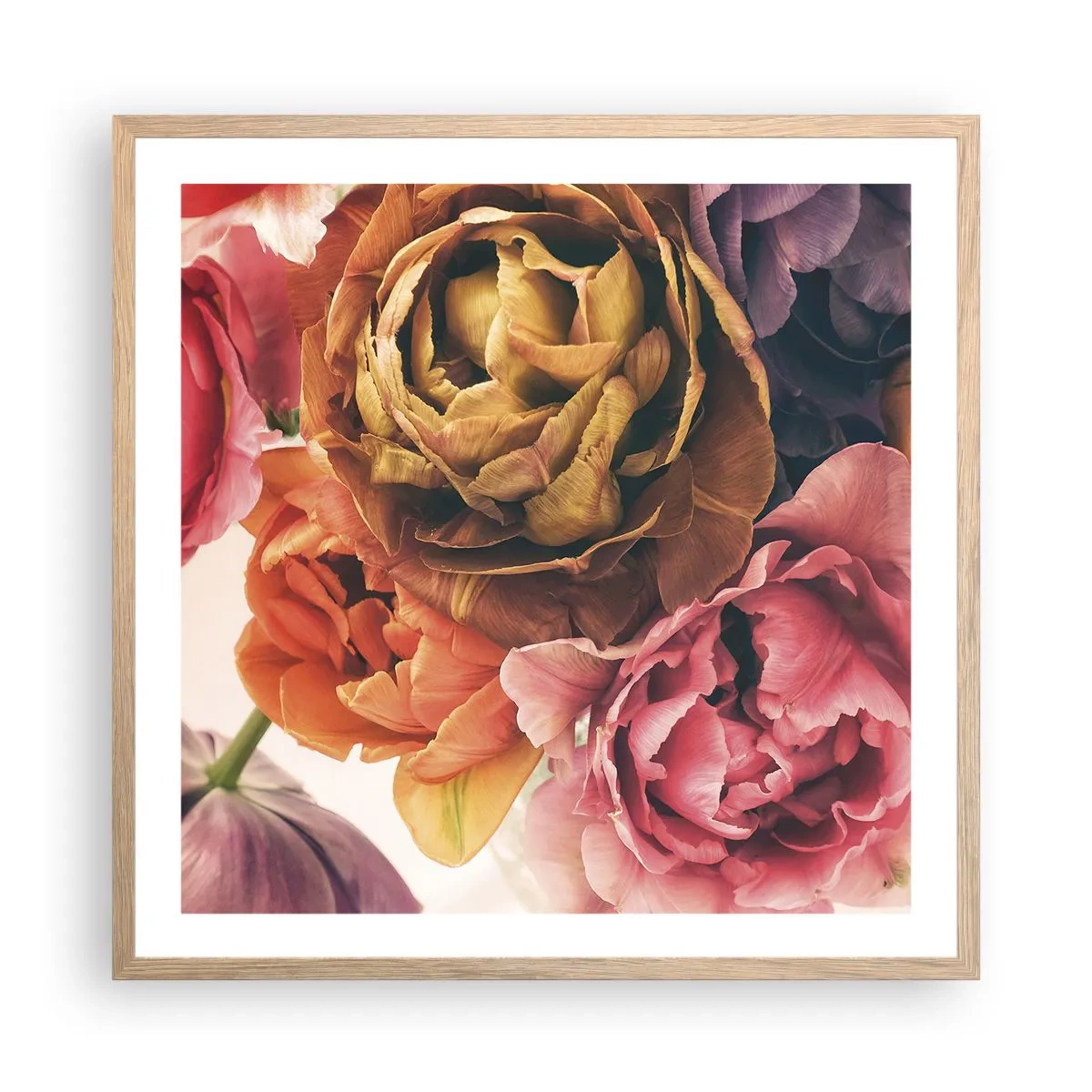 Póster en marco roble claro - Celebración de la vida - 60x60 cm