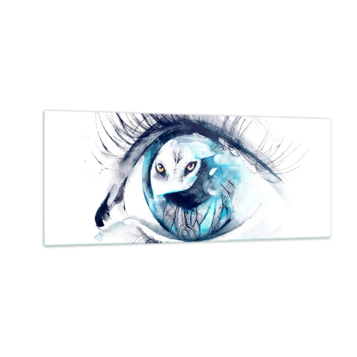 Cuadro sobre vidrio - Impresiones sobre Vidrio - Ojo con la naturaleza - 100x40 cm