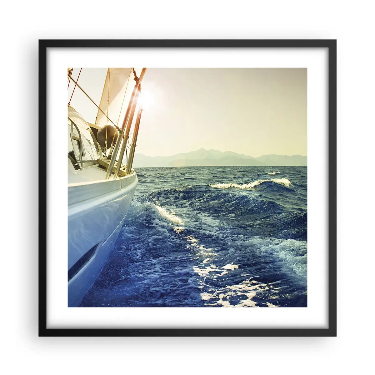 Póster en marco negro - Para una aventura - 50x50 cm