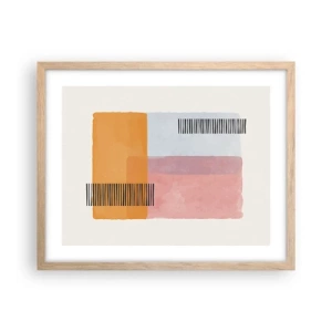 Póster en marco roble claro - La rectitud - 50x40 cm