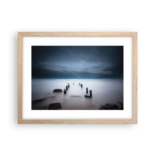 Póster en marco roble claro - El lago del pensamiento - 40x30 cm