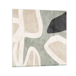 Cuadro sobre vidrio - Impresiones sobre Vidrio - Composición con un toque negro - 70x70 cm