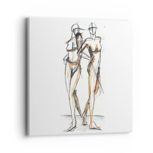 Cuadro sobre lienzo - Impresión de Imagen - Un estudio sobre el encanto - 40x40 cm