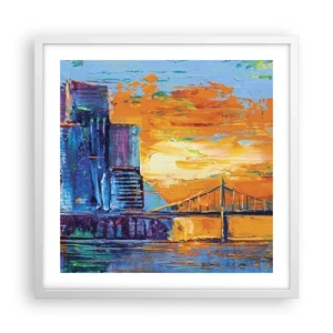 Póster en marco blanco - Cultura y naturaleza - 50x50 cm