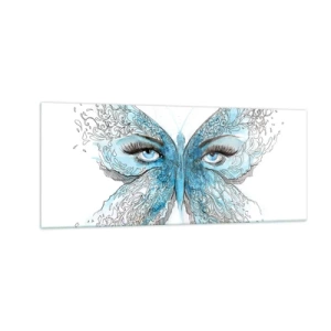 Cuadro sobre vidrio - Impresiones sobre Vidrio - Mirada de mariposa - 100x40 cm