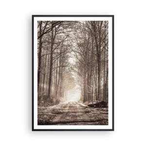 Póster en marco negro - La catedral del bosque - 70x100 cm