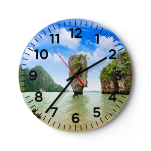 Reloj de pared - Reloj de vidrio - Las maravillas rocosas de la naturaleza - 40x40 cm