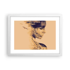 Póster en marco blanco - Hermosa por naturaleza - 40x30 cm