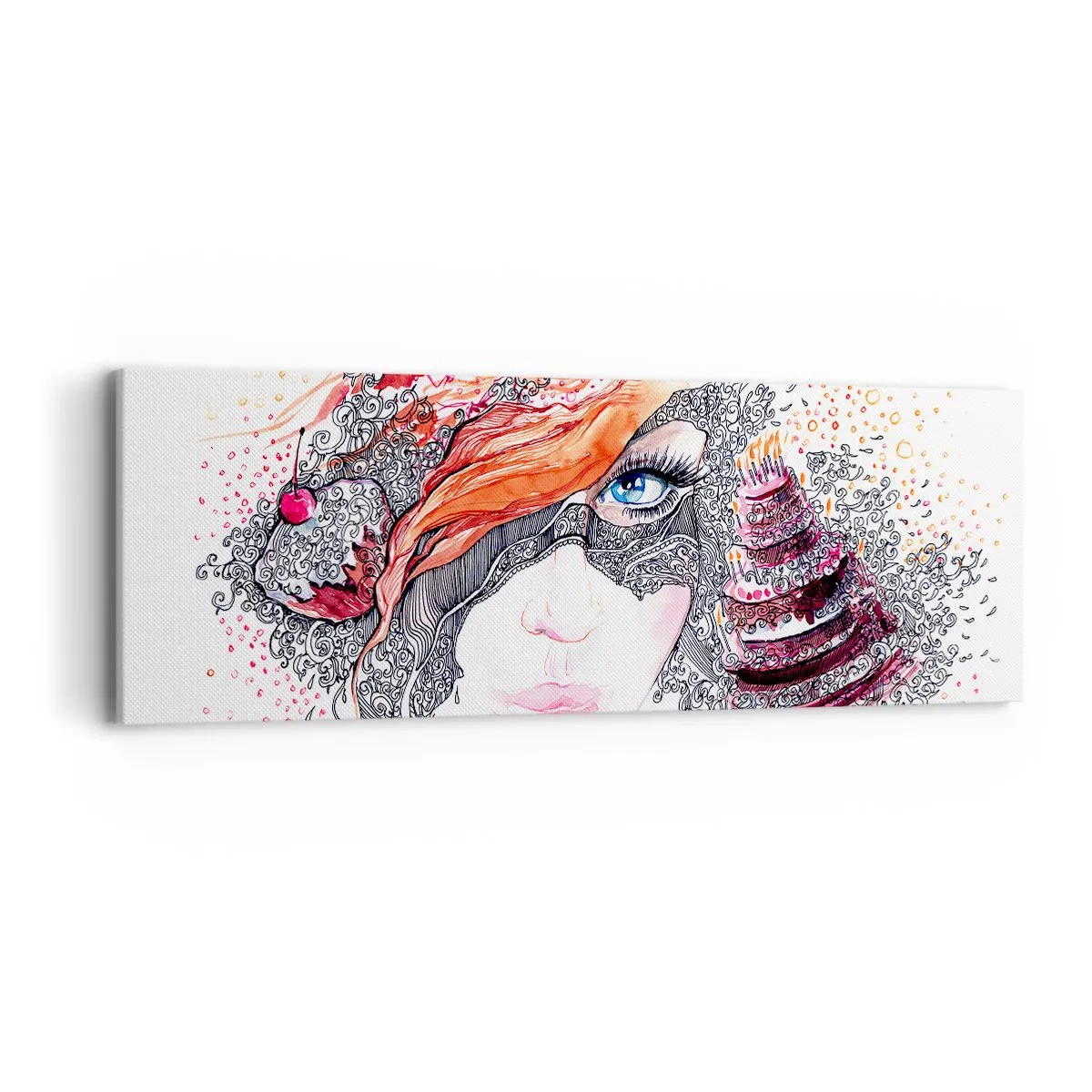 Cuadro sobre lienzo - Impresión de Imagen - Con ella cada día es una fiesta - 90x30 cm