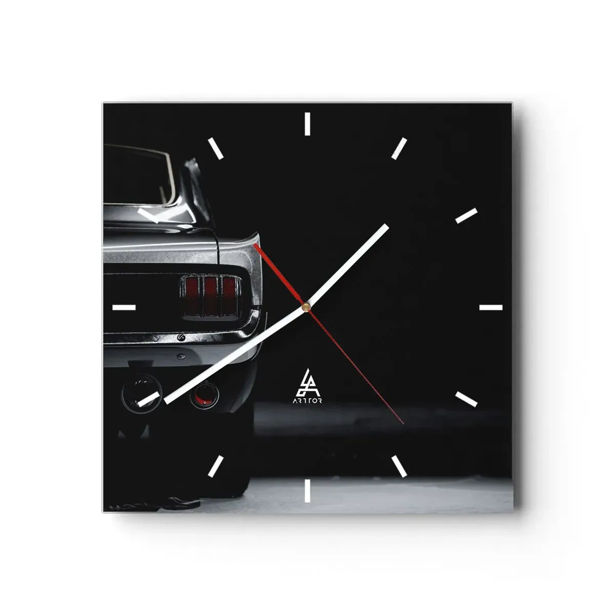 Reloj de pared - Reloj de vidrio - El encanto de los clásicos - 40x40 cm