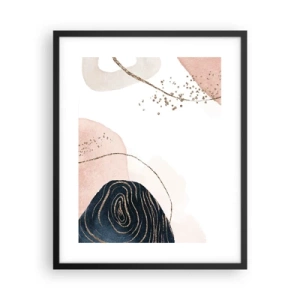 Póster en marco negro - Todo fluye - 40x50 cm