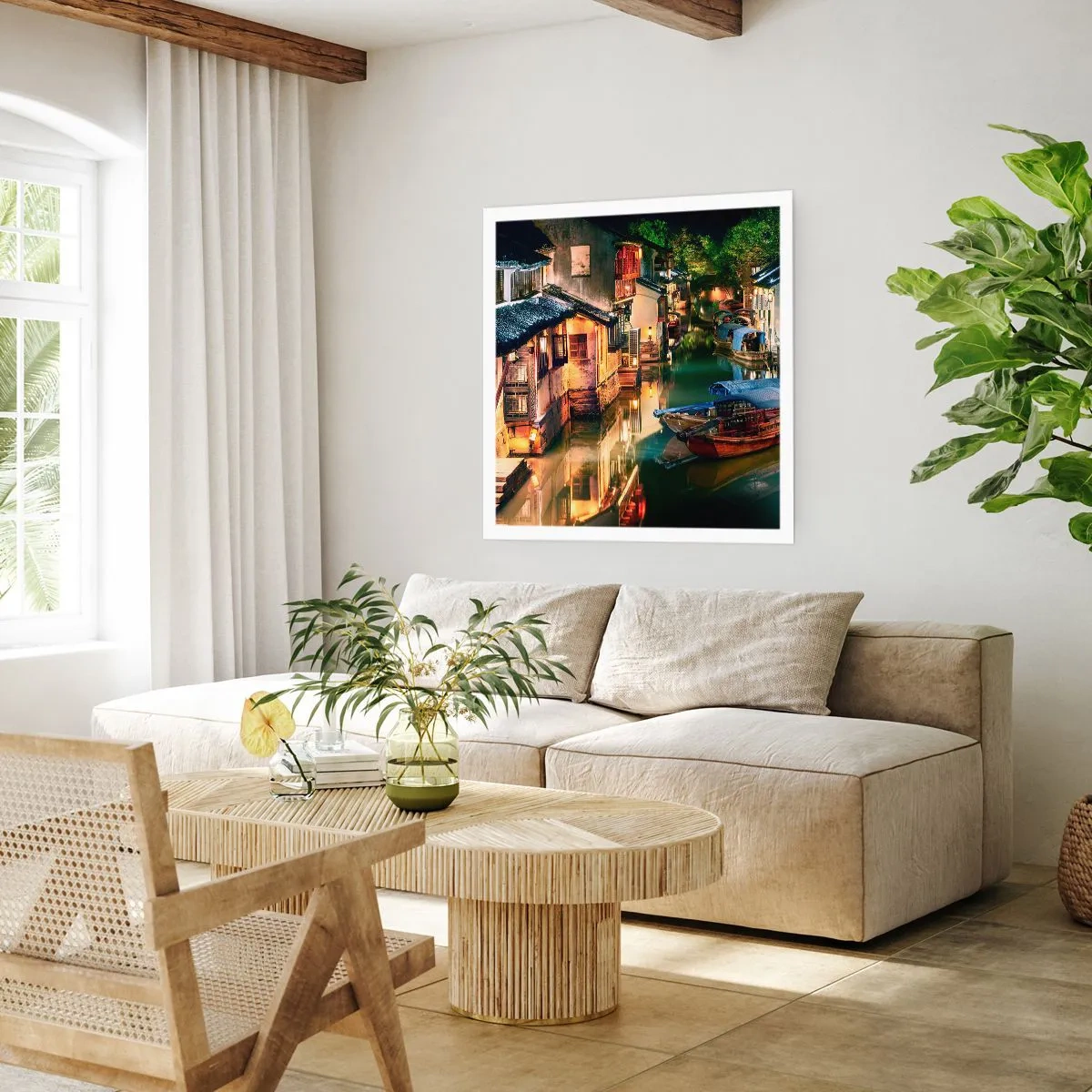 Póster - Noche en una calle china - 30x30 cm