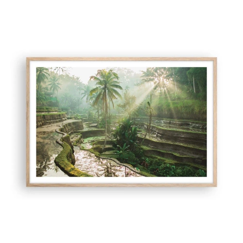 Póster en marco roble claro - Crecer bajo el sol - 91x61 cm