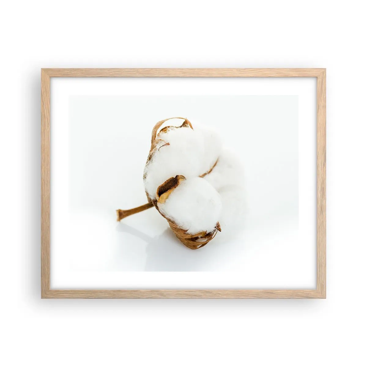 Póster en marco roble claro - Suave por naturaleza - 50x40 cm