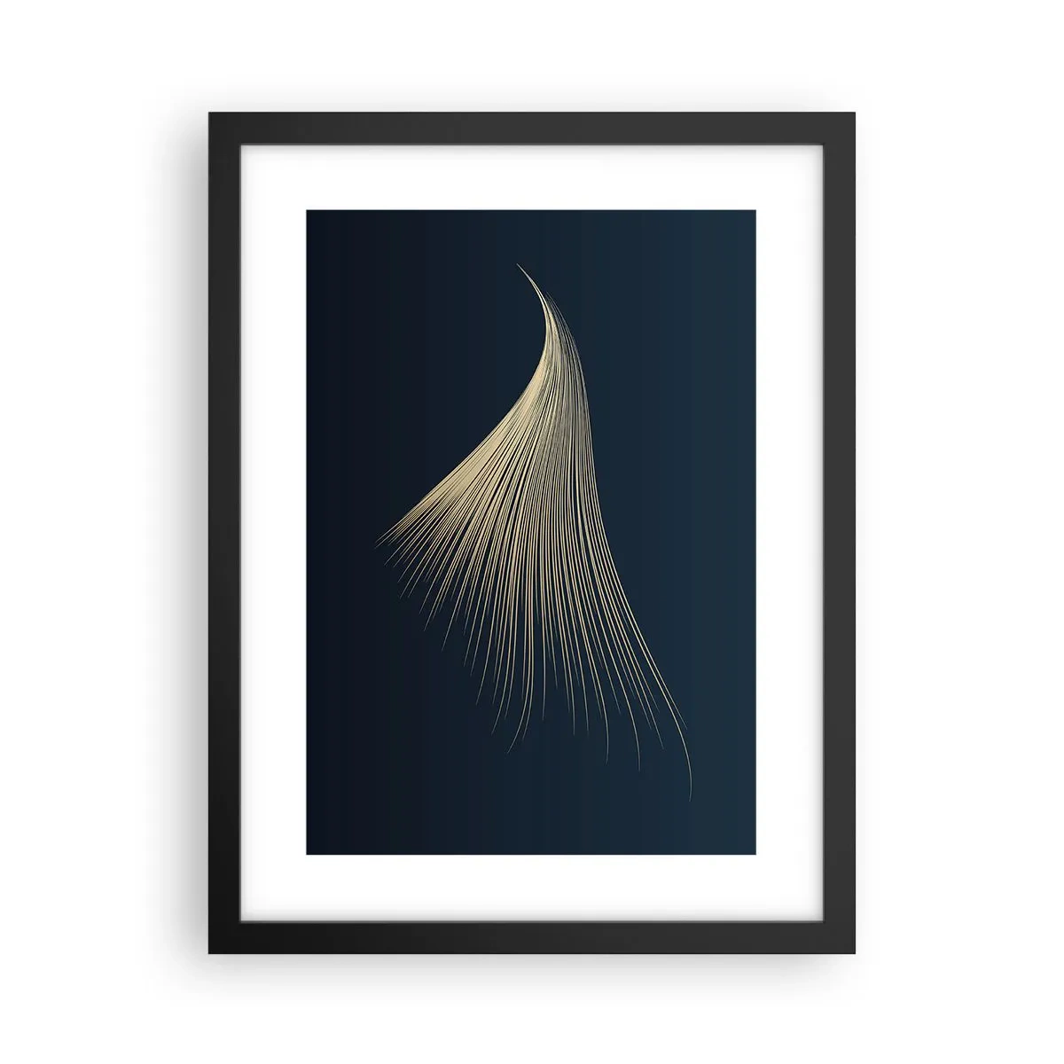 Póster en marco negro - Como el cabello de un ángel - 30x40 cm