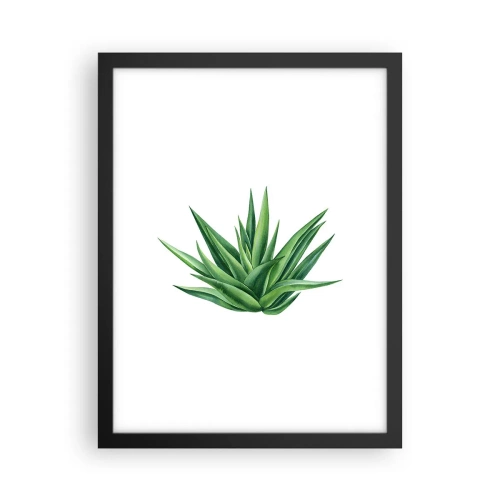 Póster en marco negro - Verde - fuerza - vida - 30x40 cm