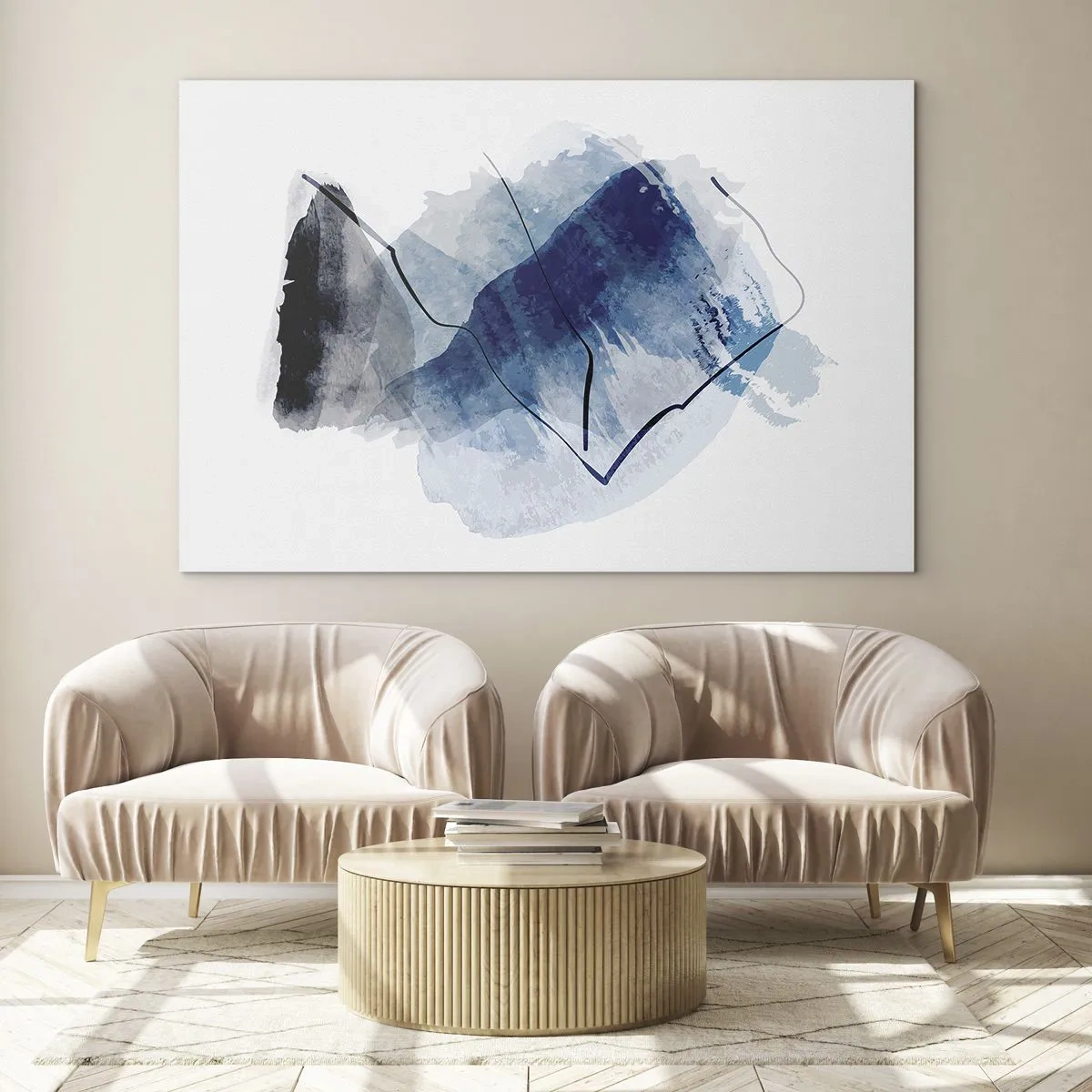 Cuadro sobre vidrio - Impresiones sobre Vidrio - Montaña helada - 70x50 cm