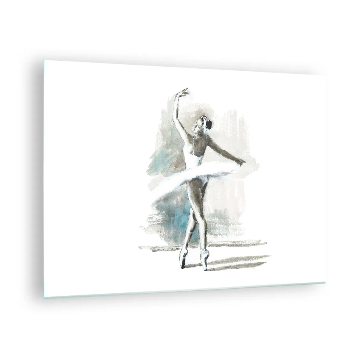 Cuadro sobre vidrio - Impresiones sobre Vidrio - Encantada por un cisne - 70x50 cm