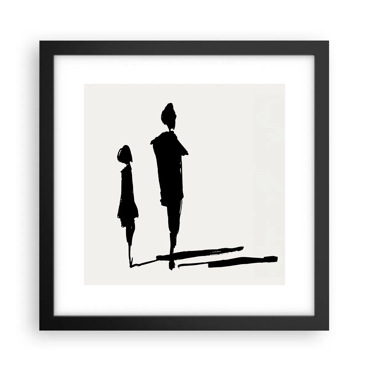 Póster en marco negro - ¿Seguro que juntos? - 30x30 cm