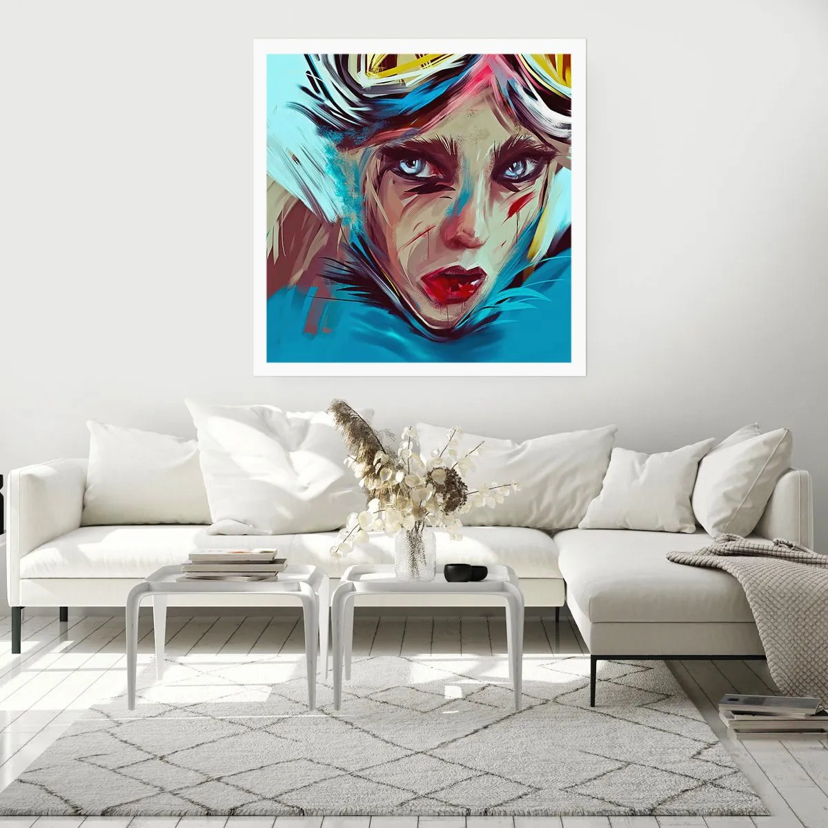 Póster - Guerrera colorida - 50x50 cm