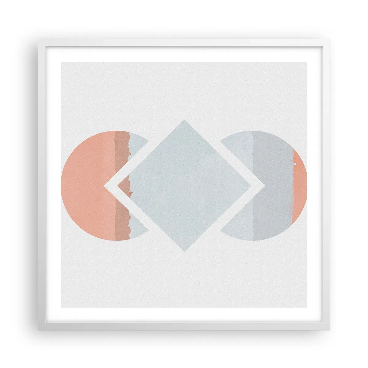 Póster en marco blanco - Arte geométrico - 60x60 cm