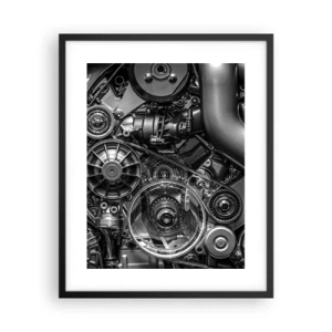Póster en marco negro - La poesía de la mecánica - 40x50 cm