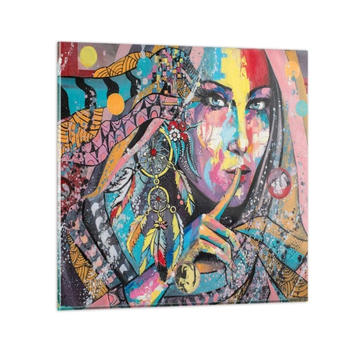 Cuadro sobre vidrio - Impresiones sobre Vidrio - Silencio hasta que entiendas - 60x60 cm