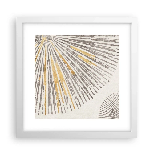 Póster en marco blanco - Belleza lineal - 30x30 cm