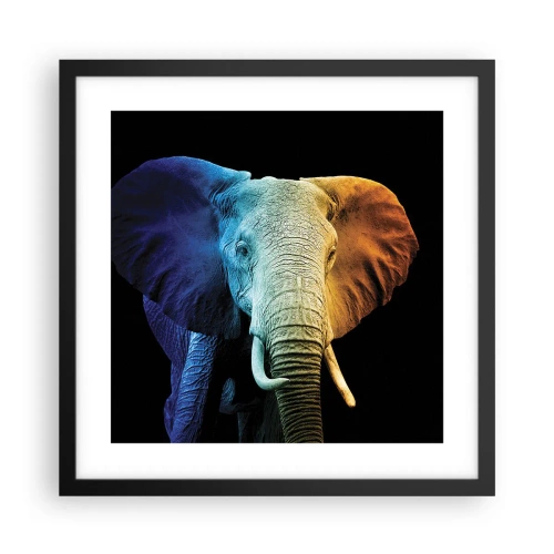 Póster en marco negro - Excéntrico, no un bicho raro - 40x40 cm