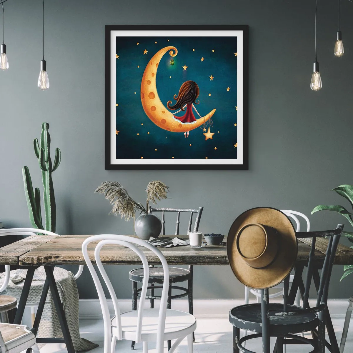 Póster en marco negro - Érase una vez... - 60x60 cm