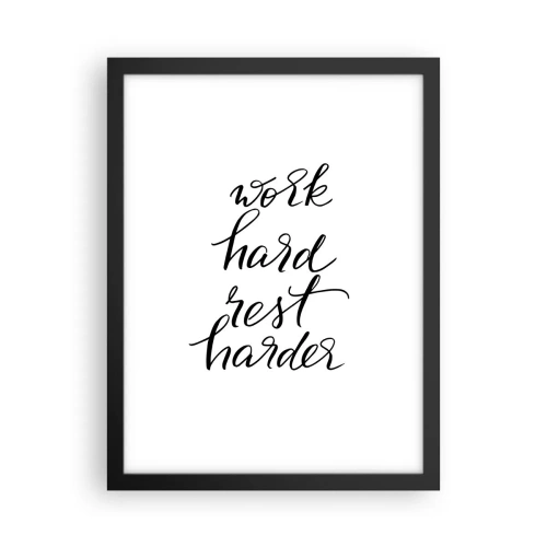 Póster en marco negro - Balance de vida - 30x40 cm