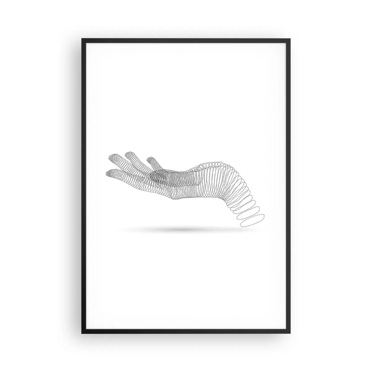 Póster en marco negro - Mano elástica - 70x100 cm