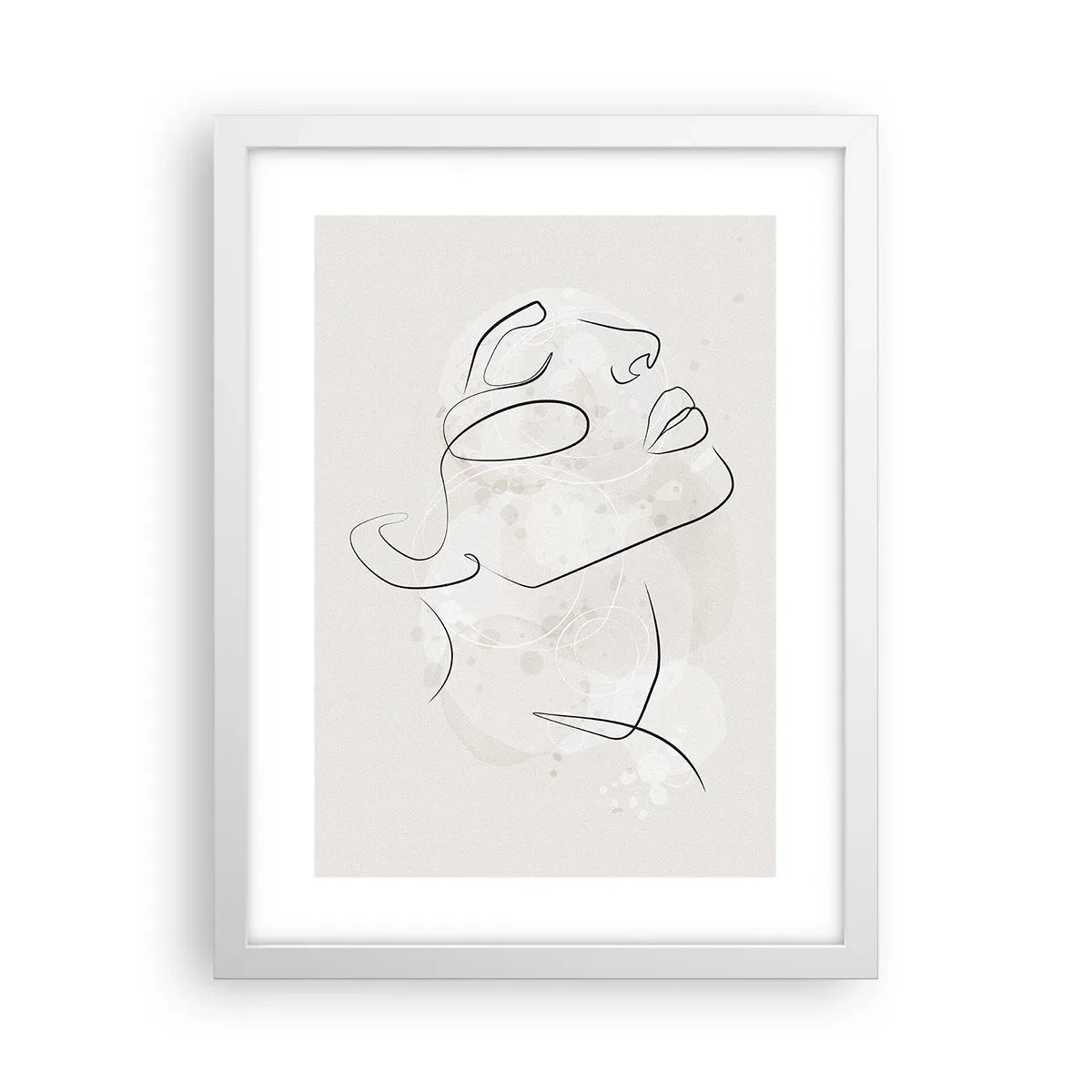 Póster en marco blanco - Contorno de un sueño - 30x40 cm