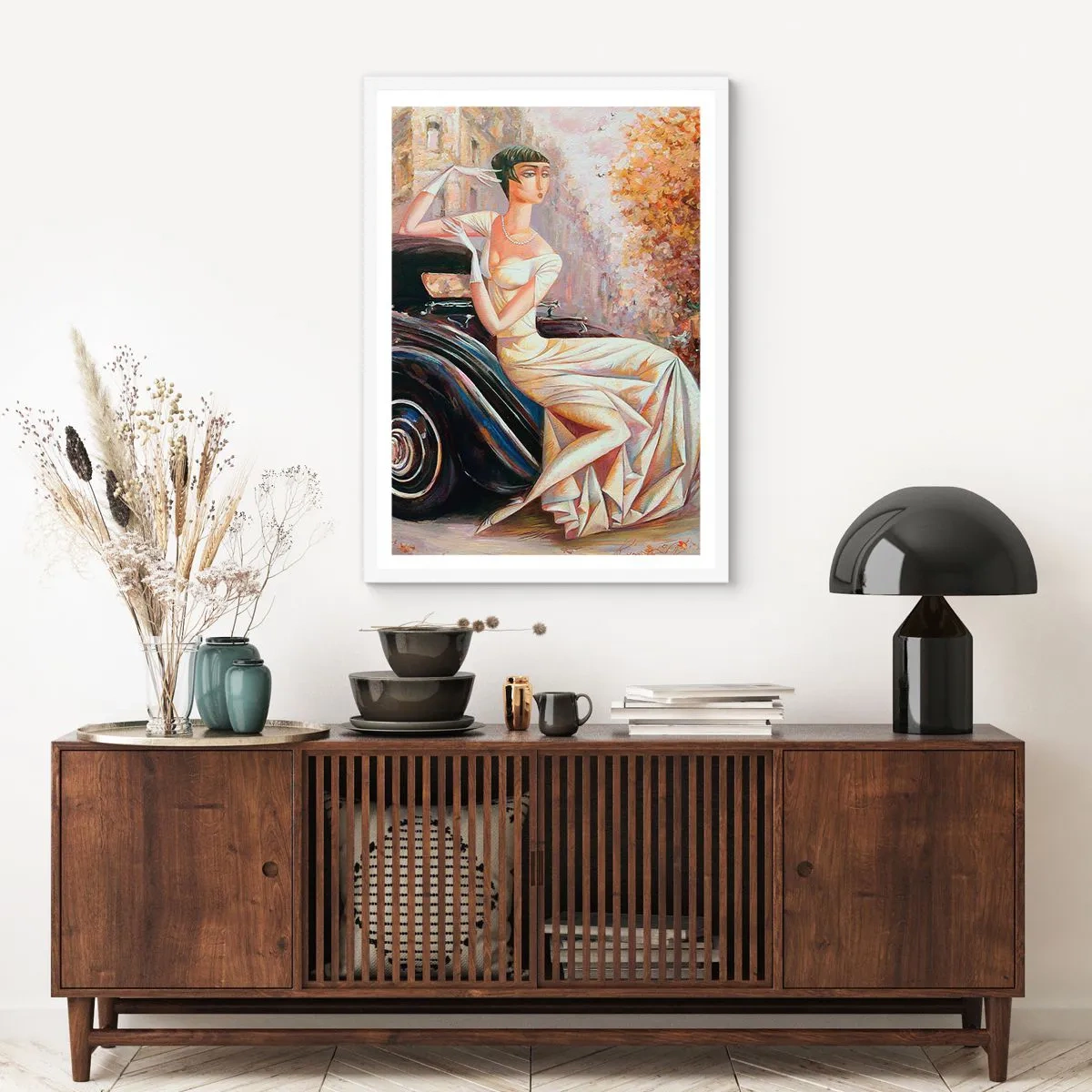 Póster en marco blanco - Elegancia retro - 50x70 cm