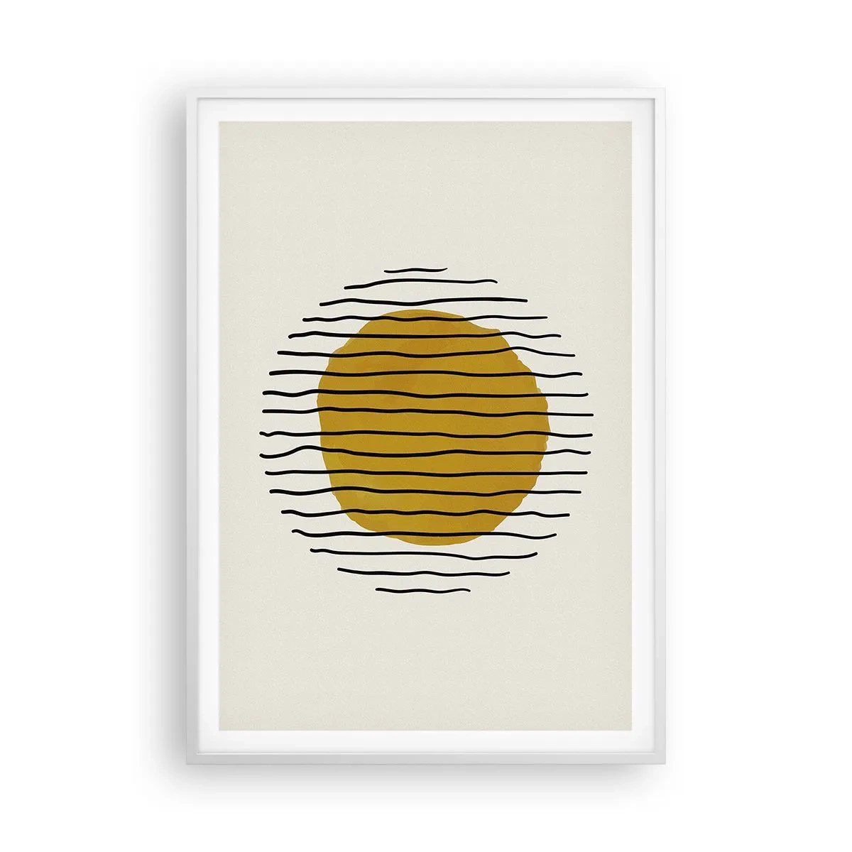 Póster en marco blanco - Abstracción cálida - 70x100 cm