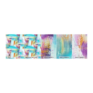 Muestra de fotomural Premium Canvas - Un alegre traductor de garabatos - Abstracción, Pedazo, Cuadro - 100x30 cm