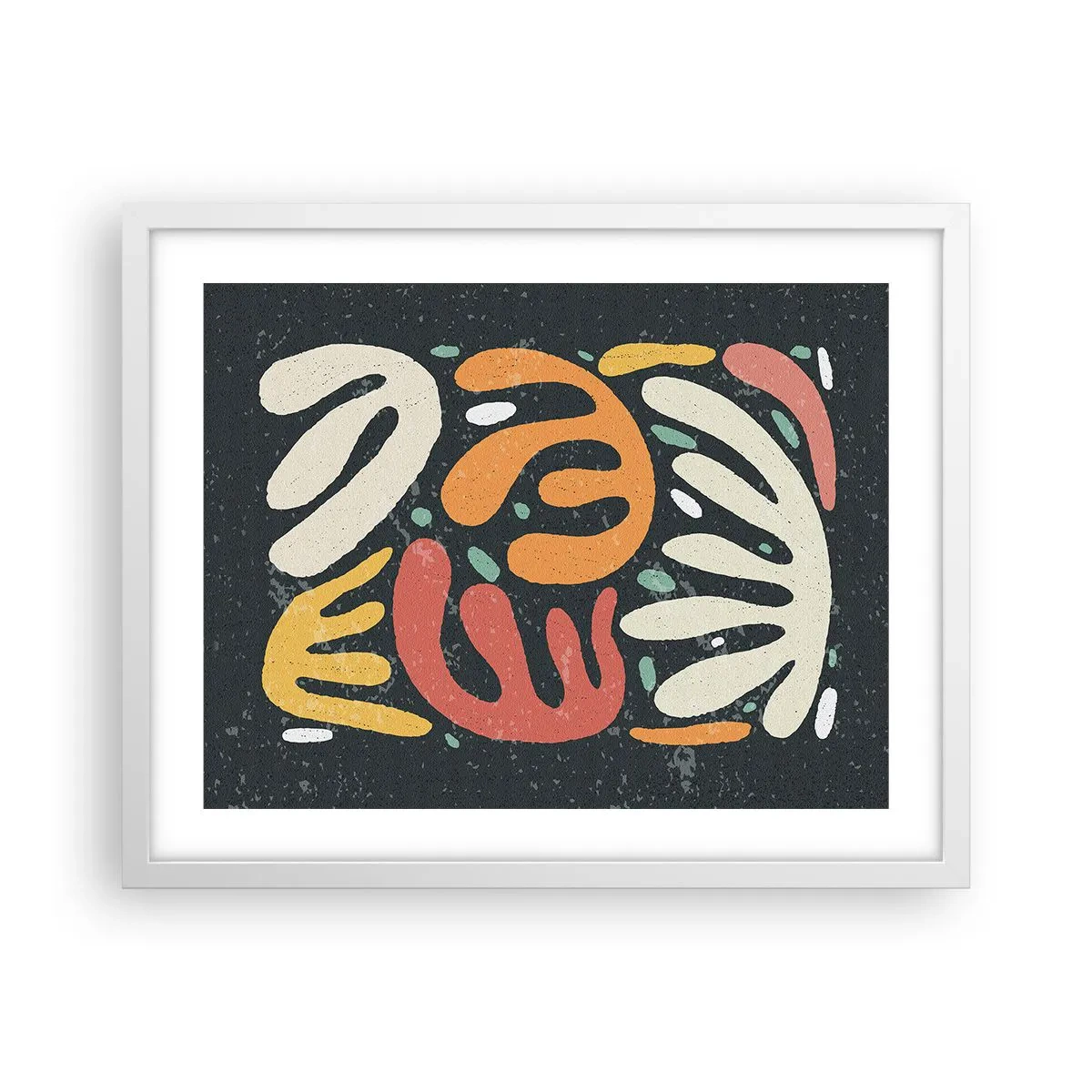 Póster en marco blanco - Composición - Estoy a punto de atraparte - 50x40 cm