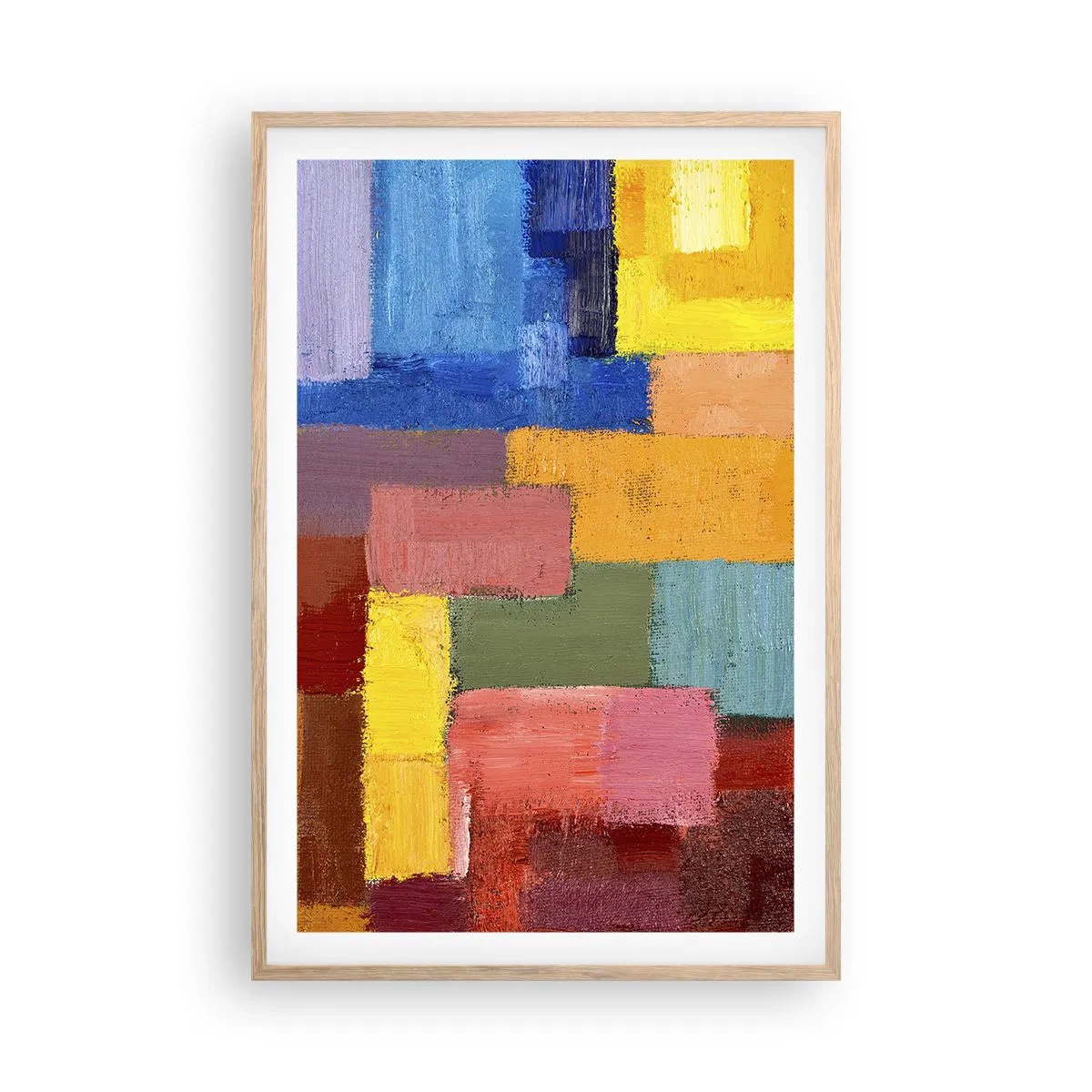 Póster en marco roble claro - Cada una diferente, todas coloridas - 61x91 cm