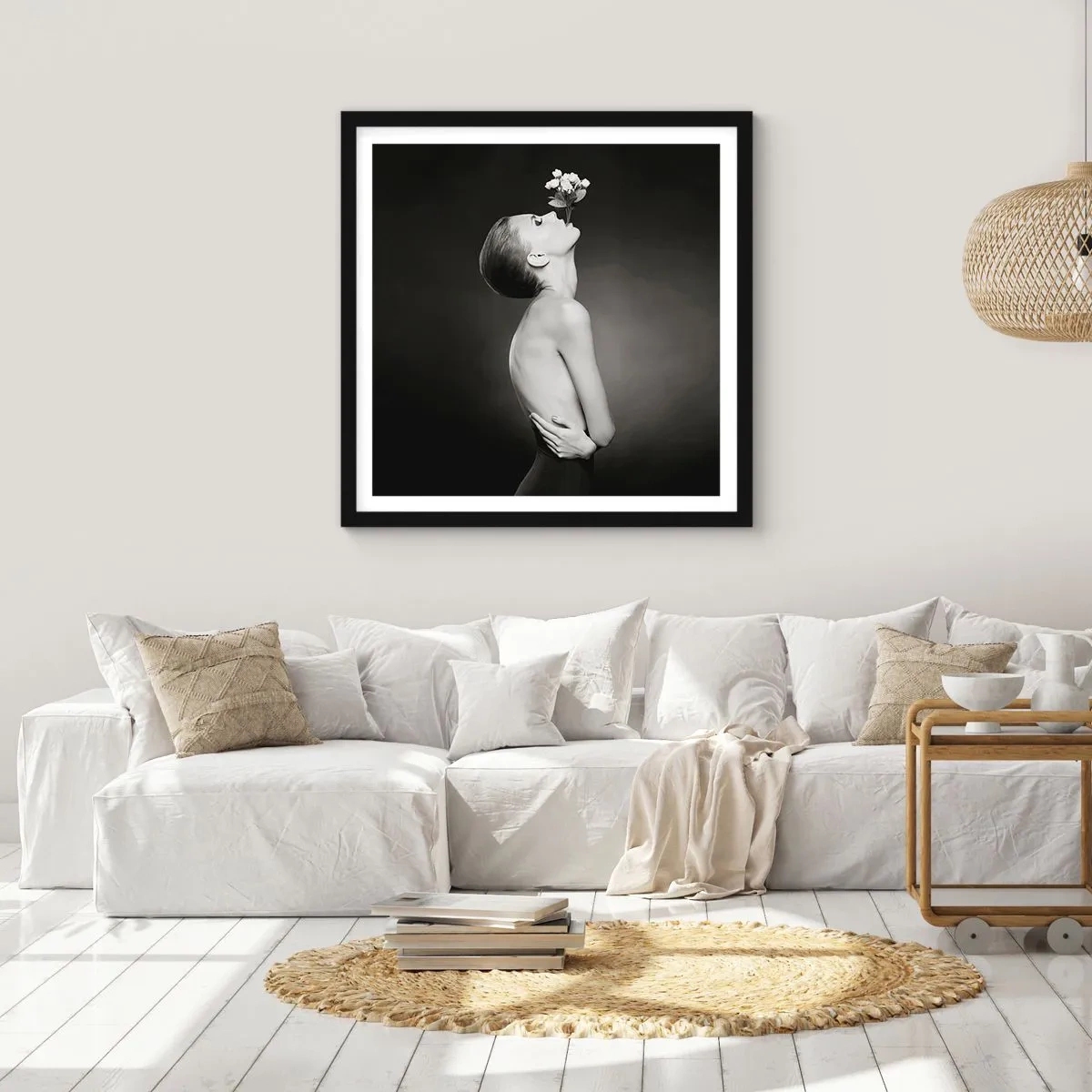 Póster en marco negro - Elegancia excéntrica - 60x60 cm
