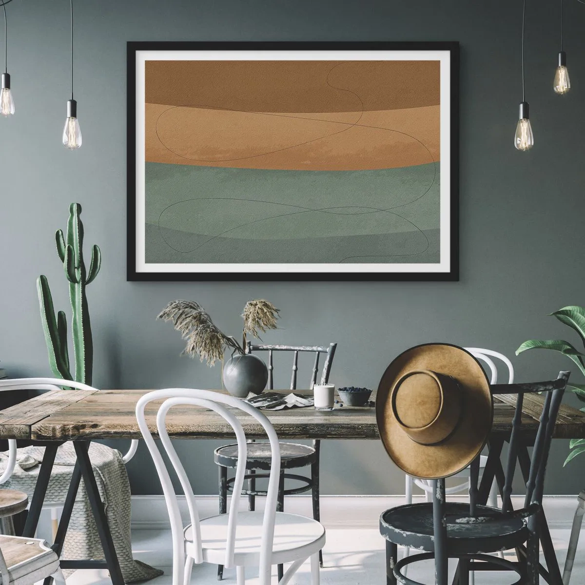 Póster en marco negro - Composición horizontal - 50x40 cm