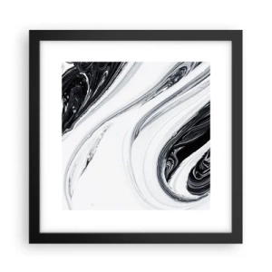 Póster en marco negro - Combinando opuestos - 30x30 cm
