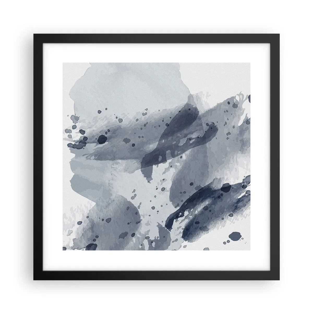 Póster en marco negro - Un estudio sobre la naturaleza del agua - 40x40 cm