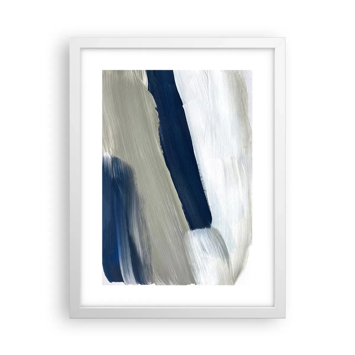 Póster en marco blanco - Encuentro con el blanco - 30x40 cm