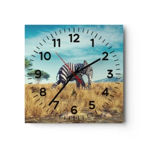 Reloj de pared - Reloj de vidrio - El gris ya no está de moda - 40x40 cm